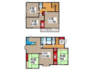 市野谷戸建の物件間取画像